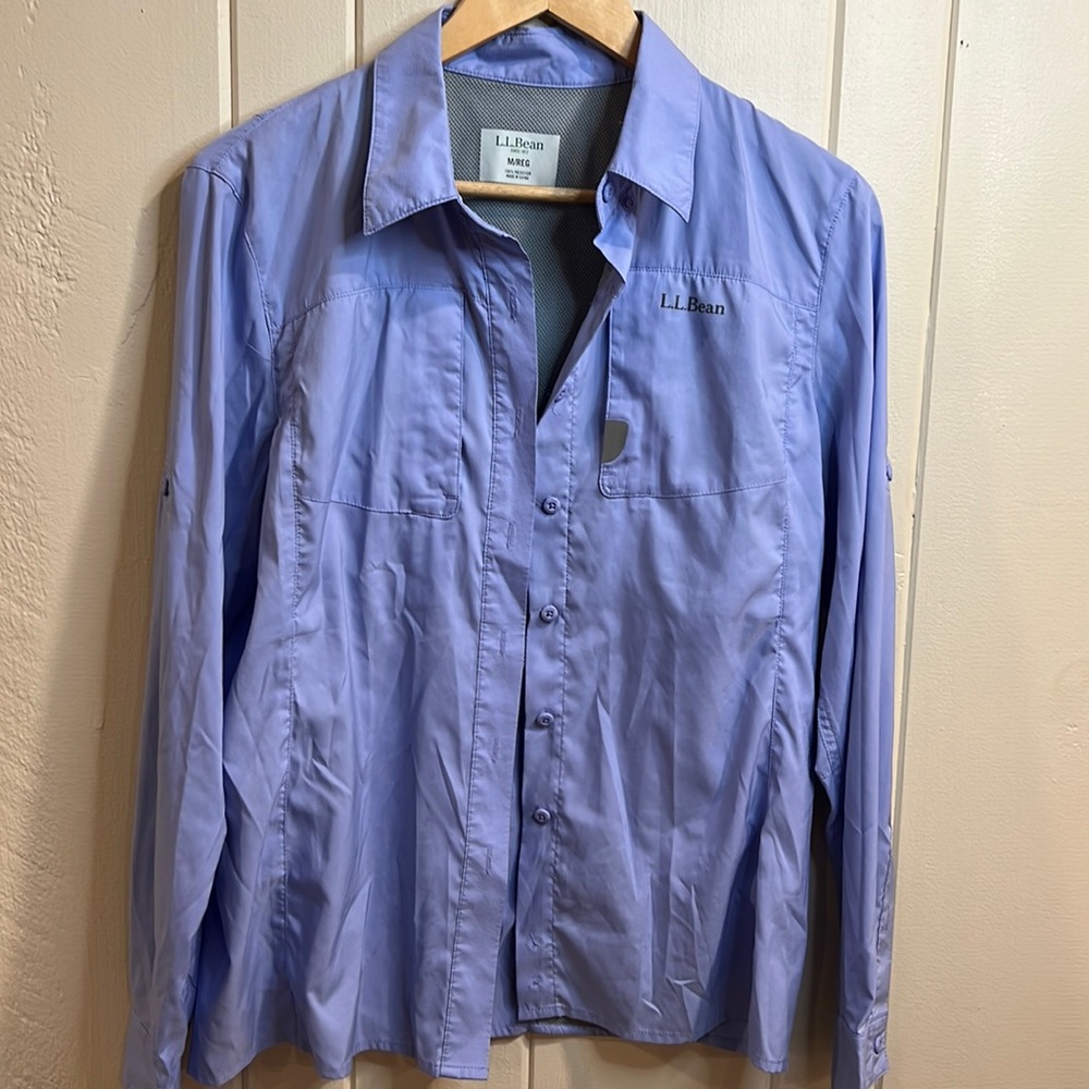 LL Bean Sportswear Womens Active Vented Button Down Shirt